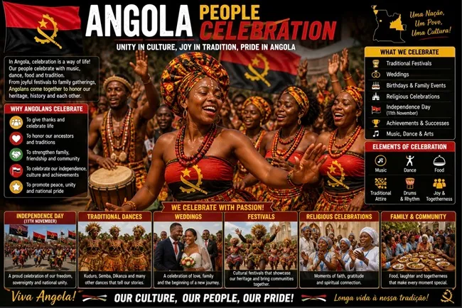 Angolan traditional dance celebration