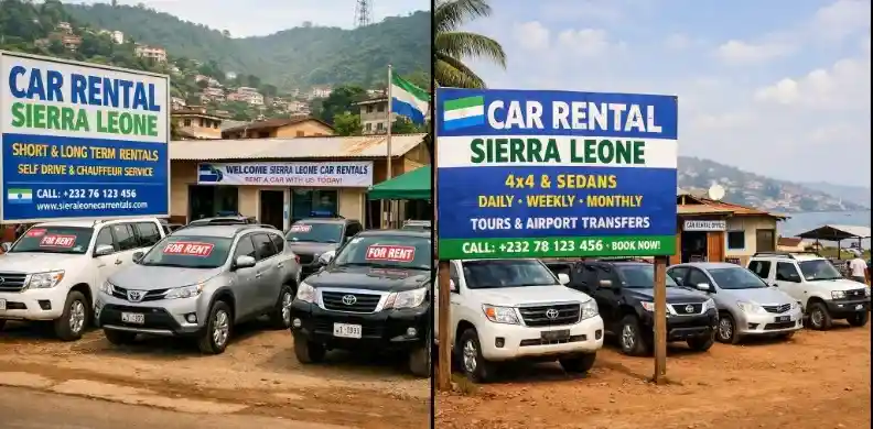 Africa car rental travel imagery