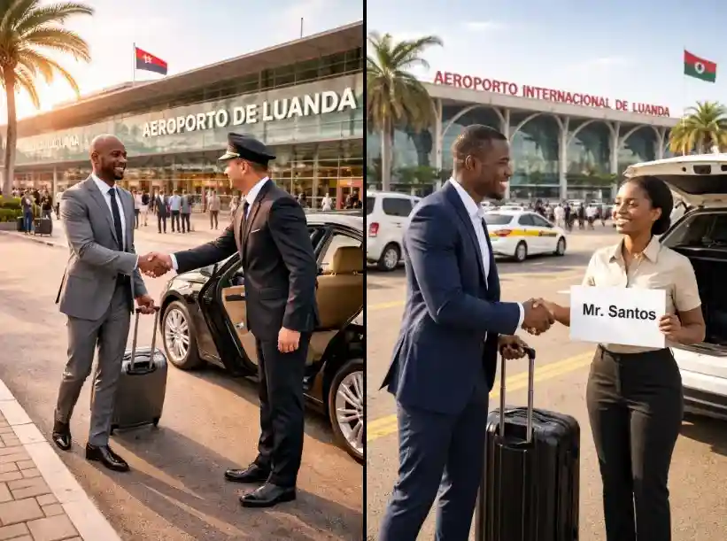 Luanda airport pickup corridor