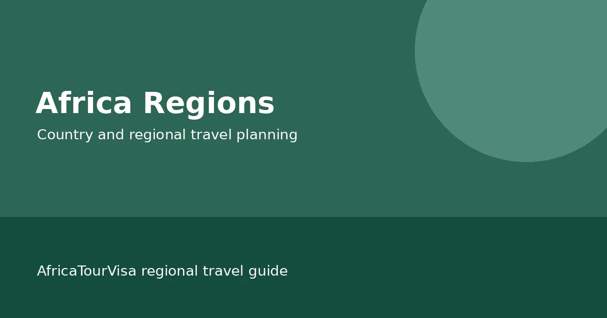 Illustrated map-style guide to Africa regions