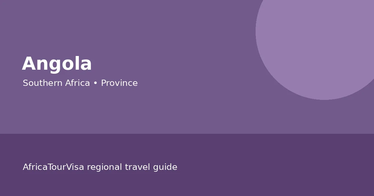 Illustrated regional travel guide for Angola