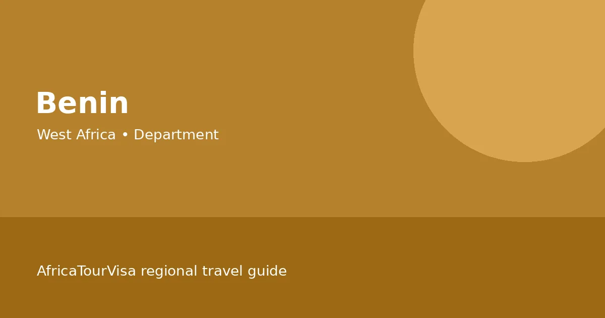 Illustrated regional travel guide for Benin