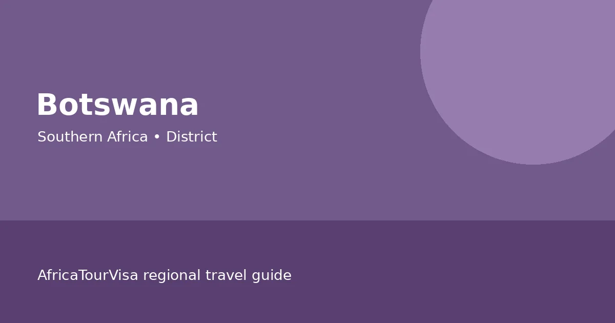 Illustrated regional travel guide for Botswana