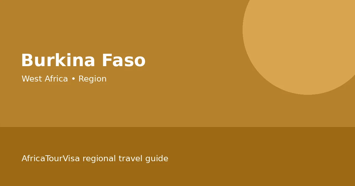 Illustrated regional travel guide for Burkina Faso