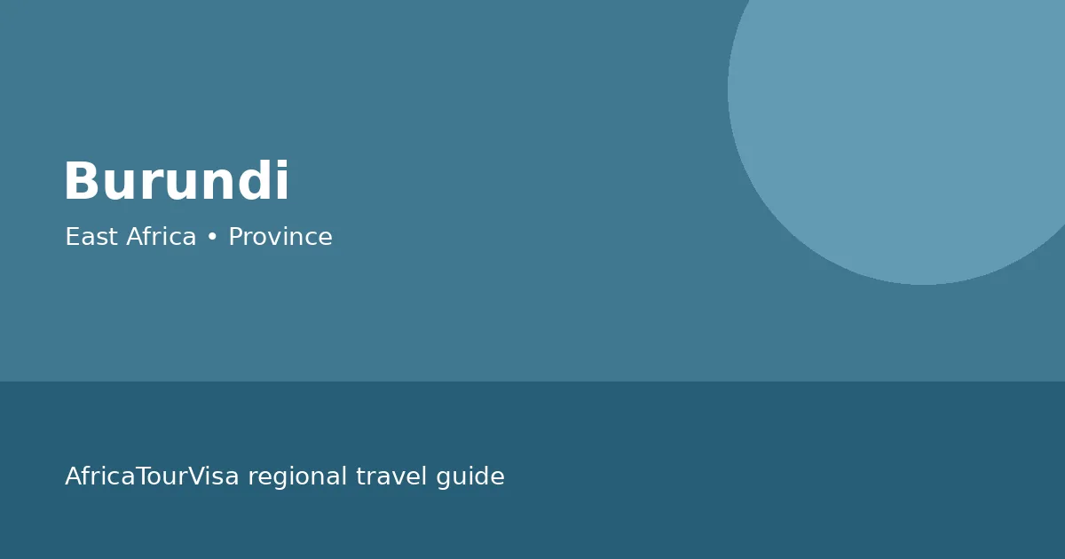 Illustrated regional travel guide for Burundi