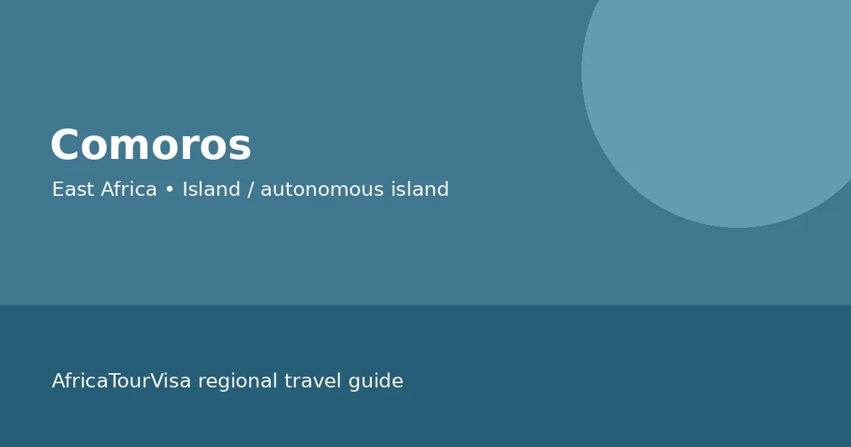 Illustrated regional travel guide for Comoros