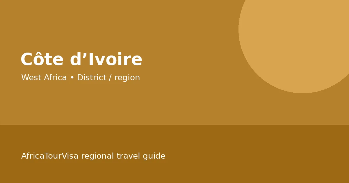 Illustrated regional travel guide for Côte d’Ivoire