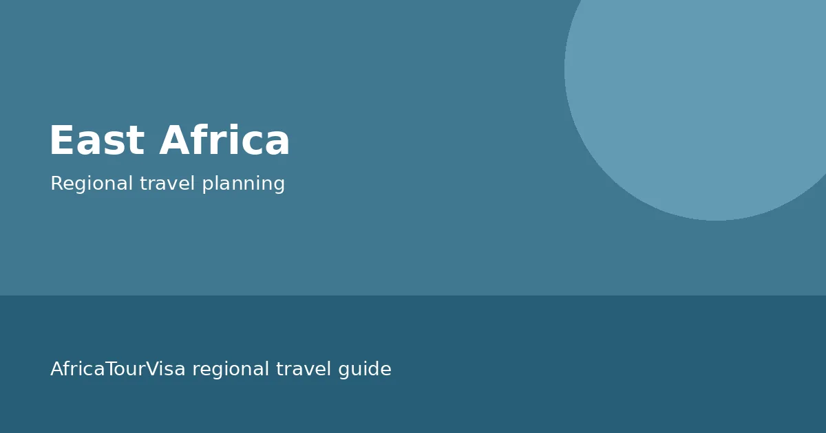 Illustrated East Africa regional travel guide