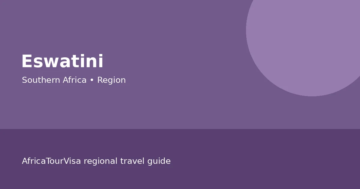 Illustrated regional travel guide for Eswatini