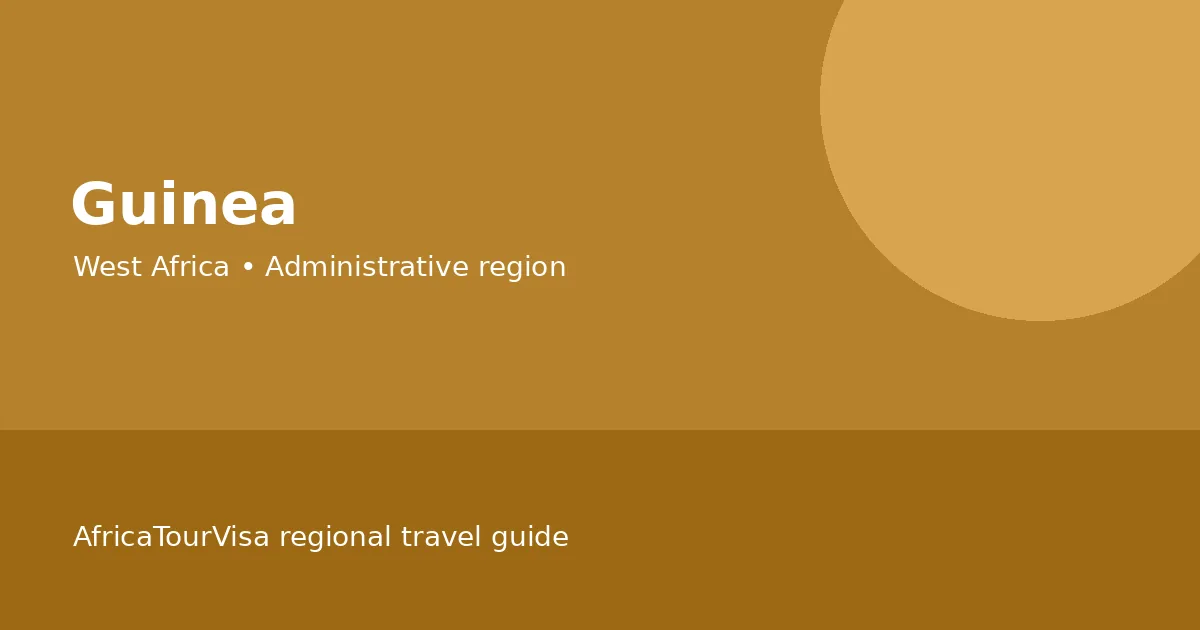 Illustrated regional travel guide for Guinea