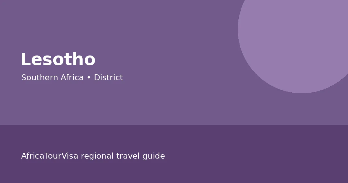 Illustrated regional travel guide for Lesotho