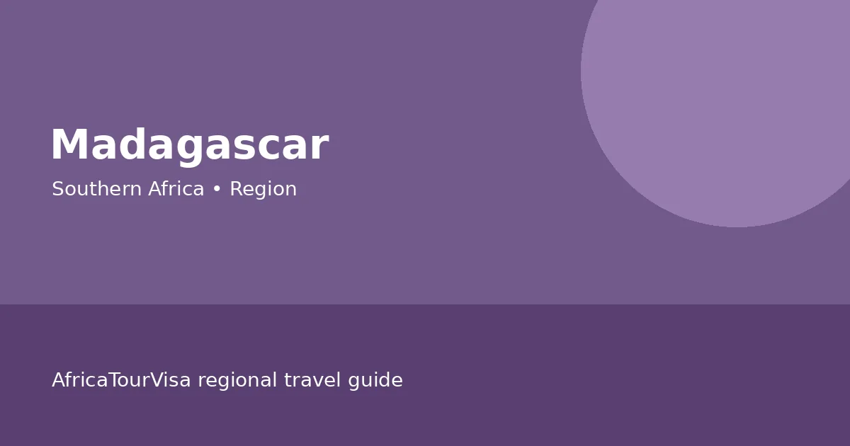 Illustrated regional travel guide for Madagascar