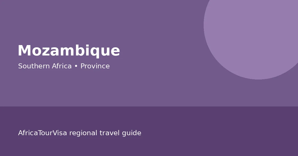 Illustrated regional travel guide for Mozambique
