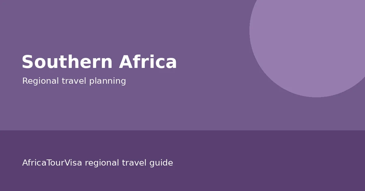 Illustrated Southern Africa regional travel guide