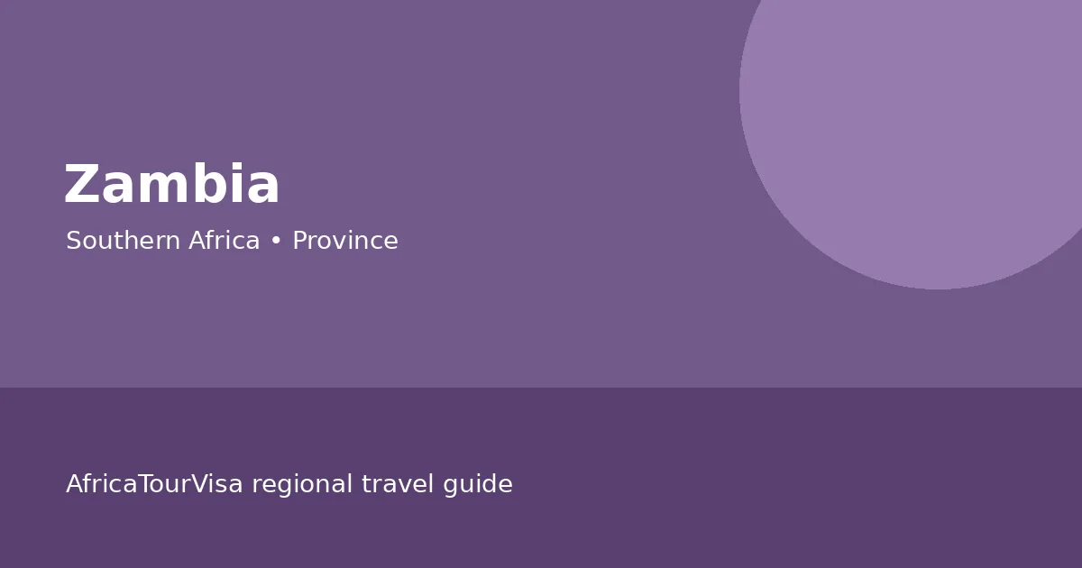 Illustrated regional travel guide for Zambia