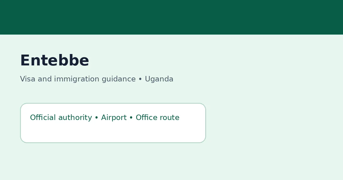 Visa and immigration planning in Entebbe, Uganda