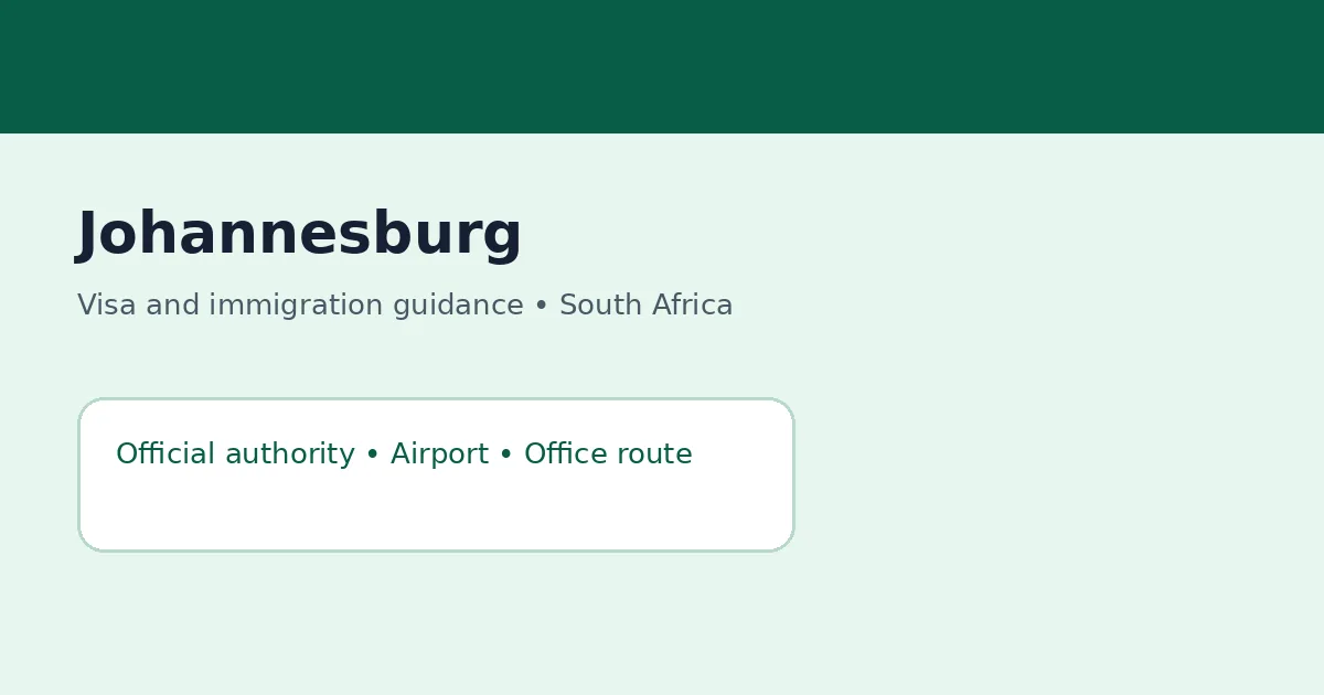 Visa and immigration planning in Johannesburg, South Africa