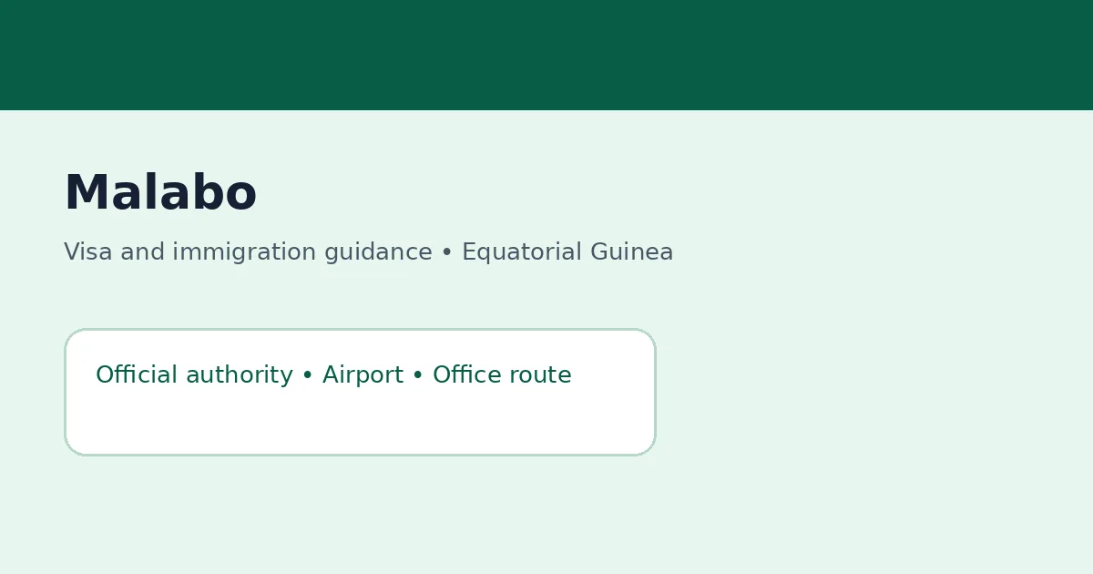 Visa and immigration planning in Malabo, Equatorial Guinea