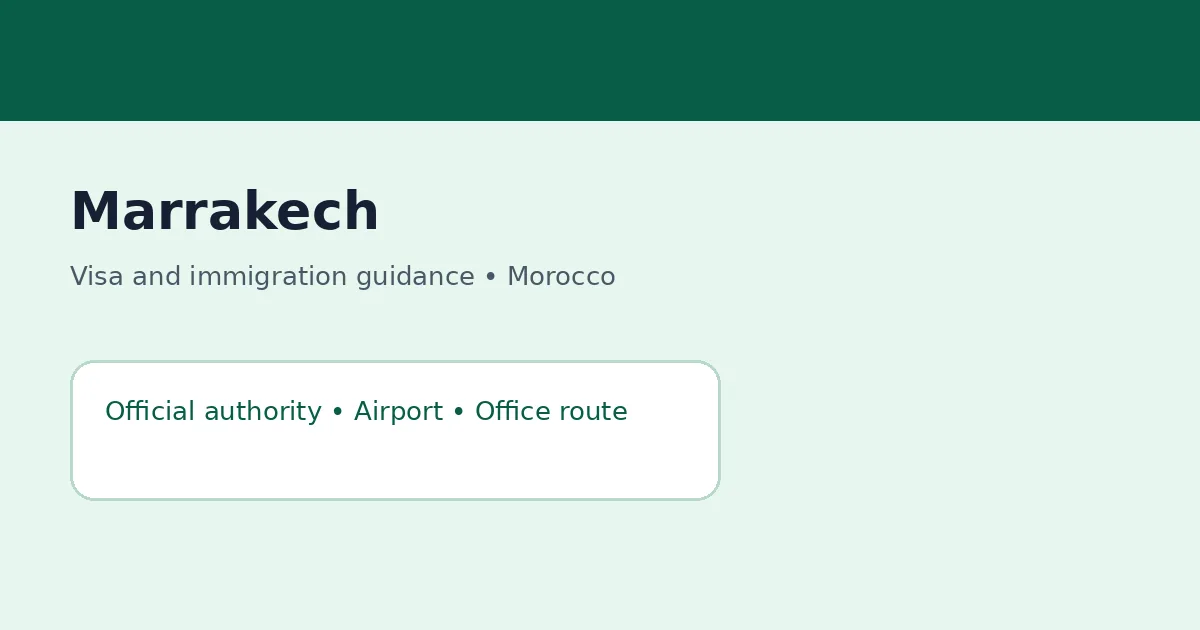 Visa and immigration planning in Marrakech, Morocco