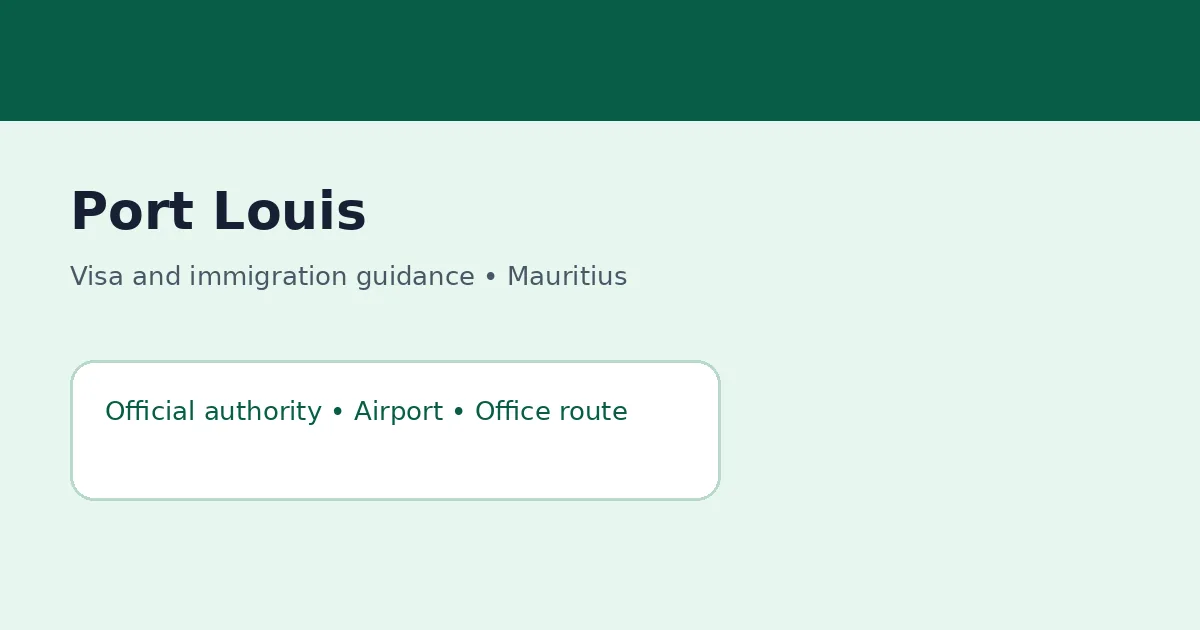 Visa and immigration planning in Port Louis, Mauritius